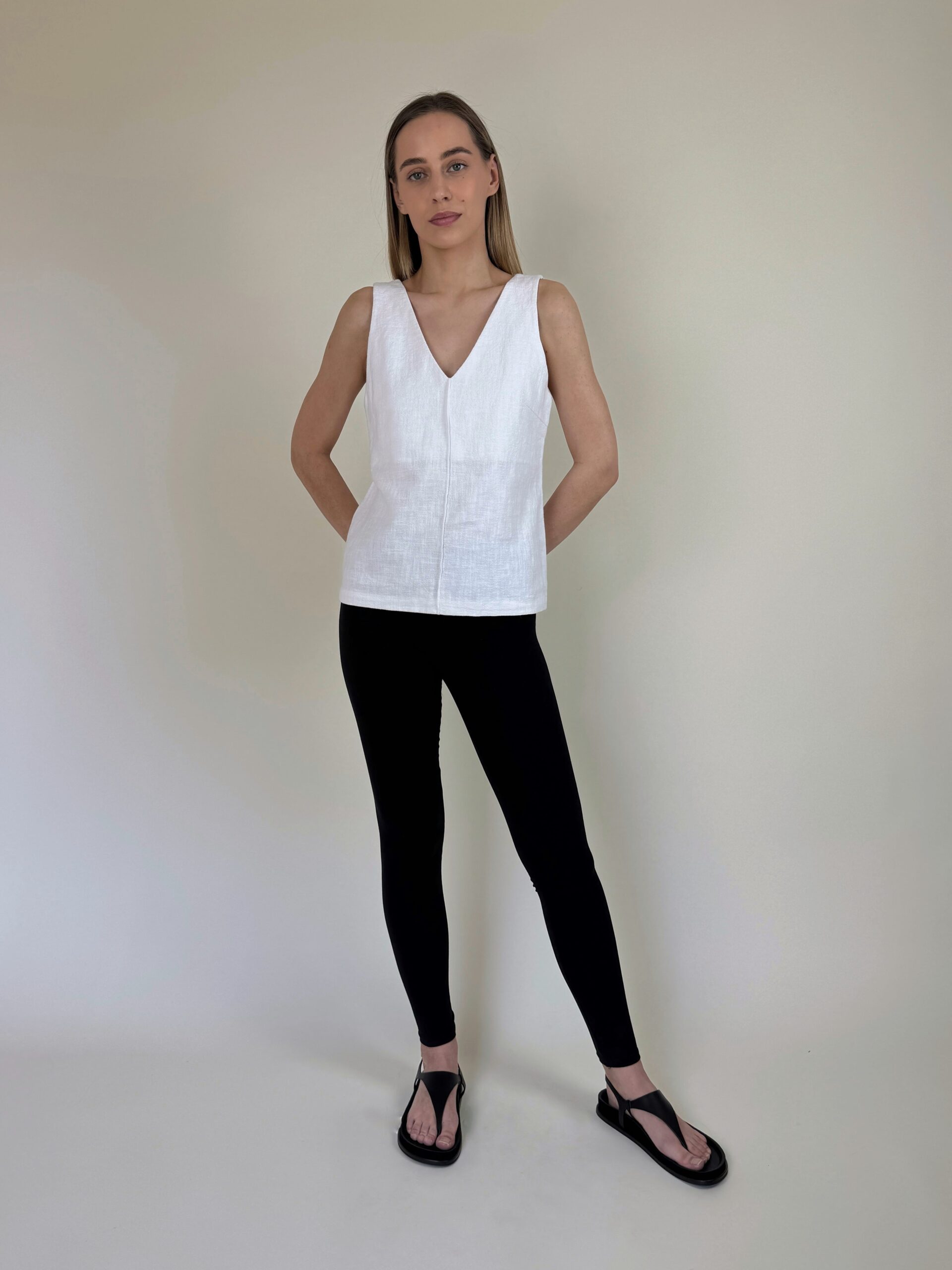 White Ramie linen top (SOLD OUT)