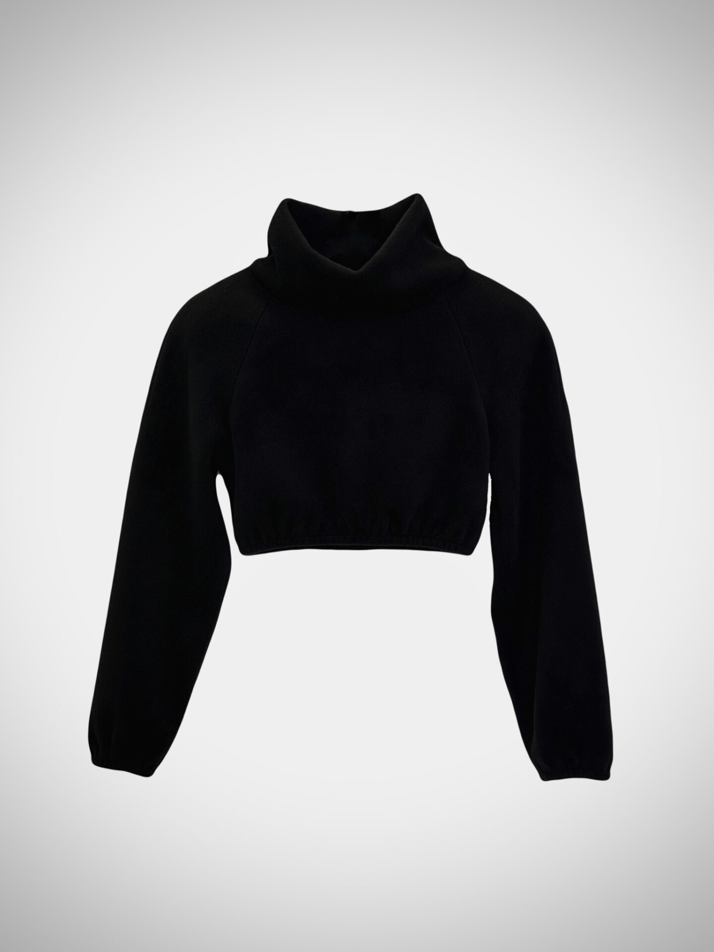 Black crop pullover