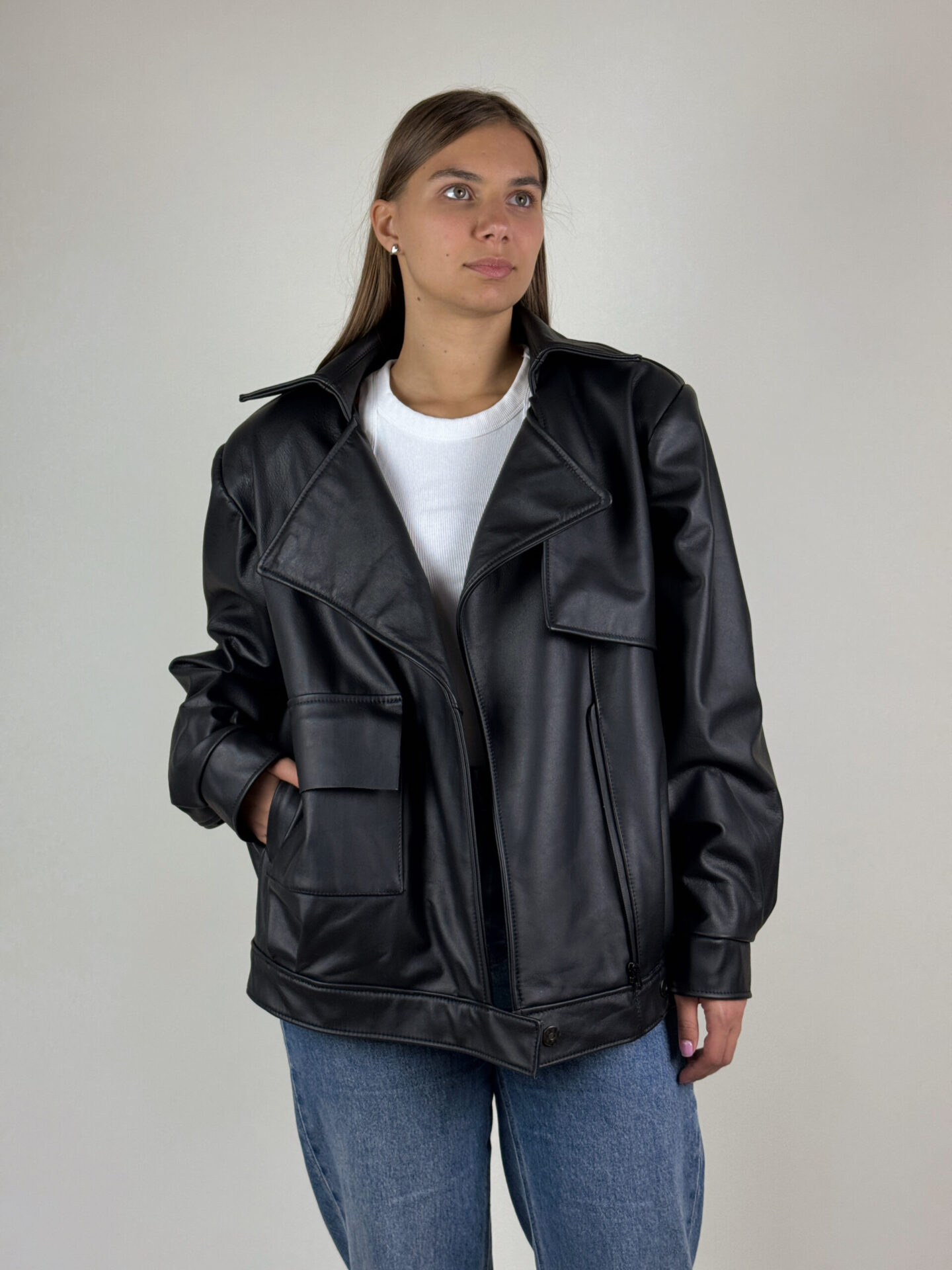 Handmade cowhide Leather Jacket