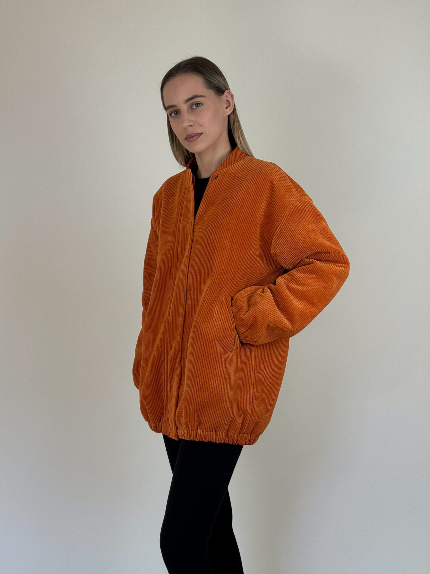 Oversize padded bomber