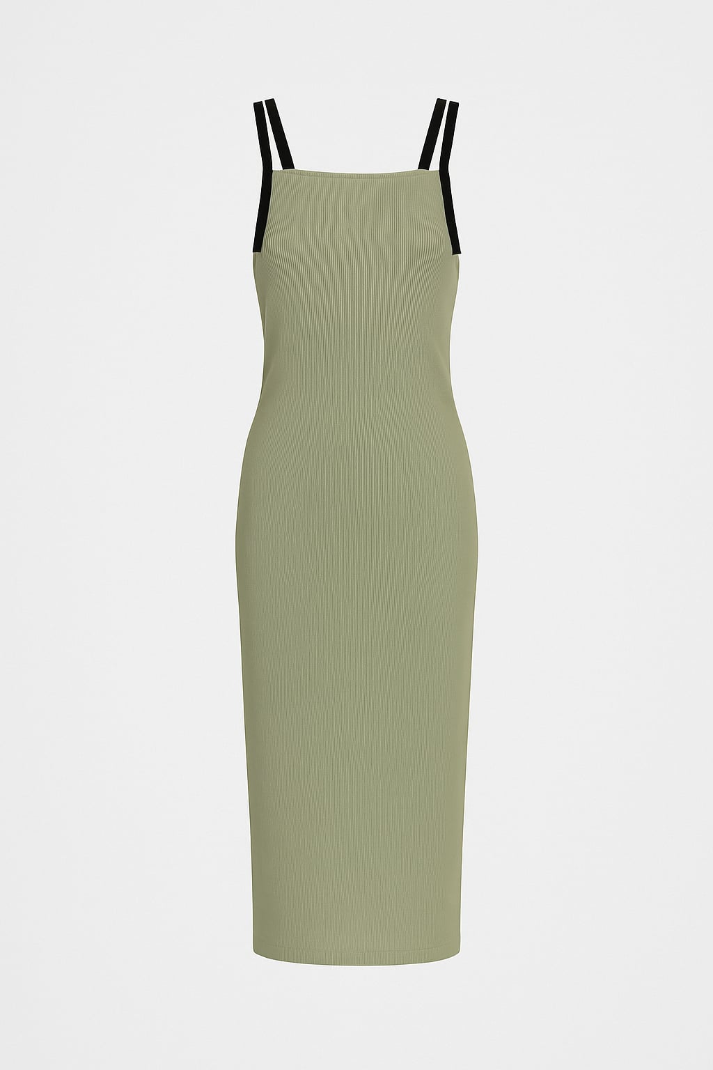 Olive green knitted dress