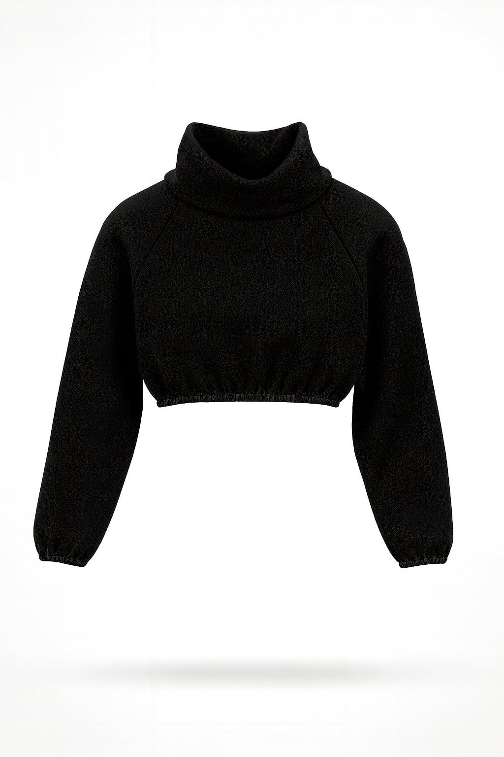 Black crop pullover