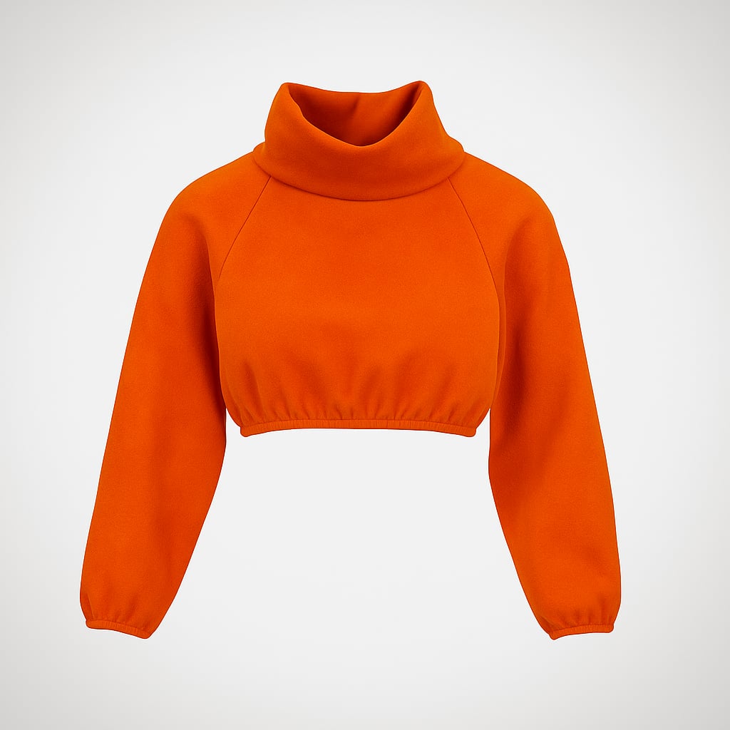 Orange crop pullover