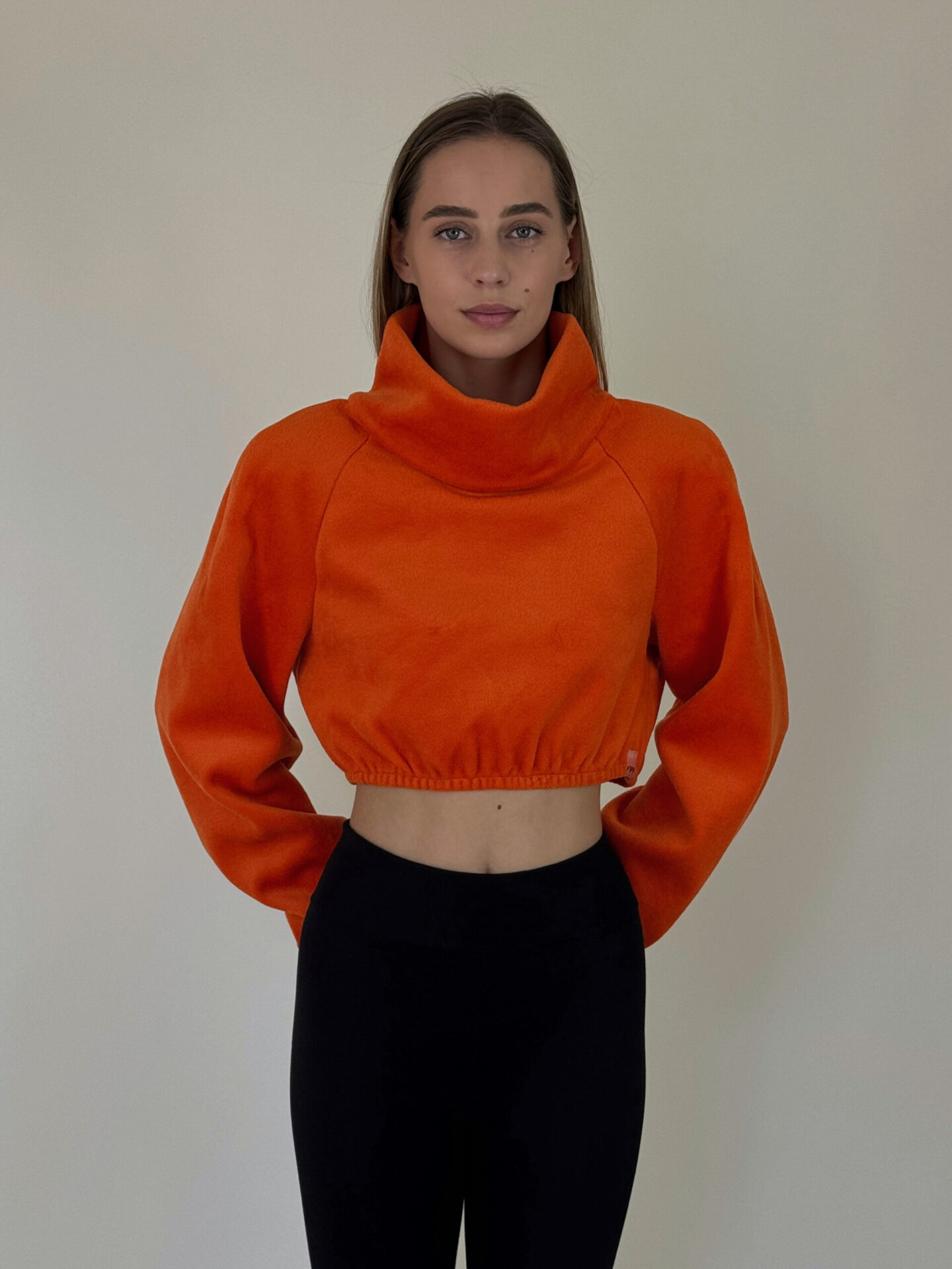 Orange crop pullover