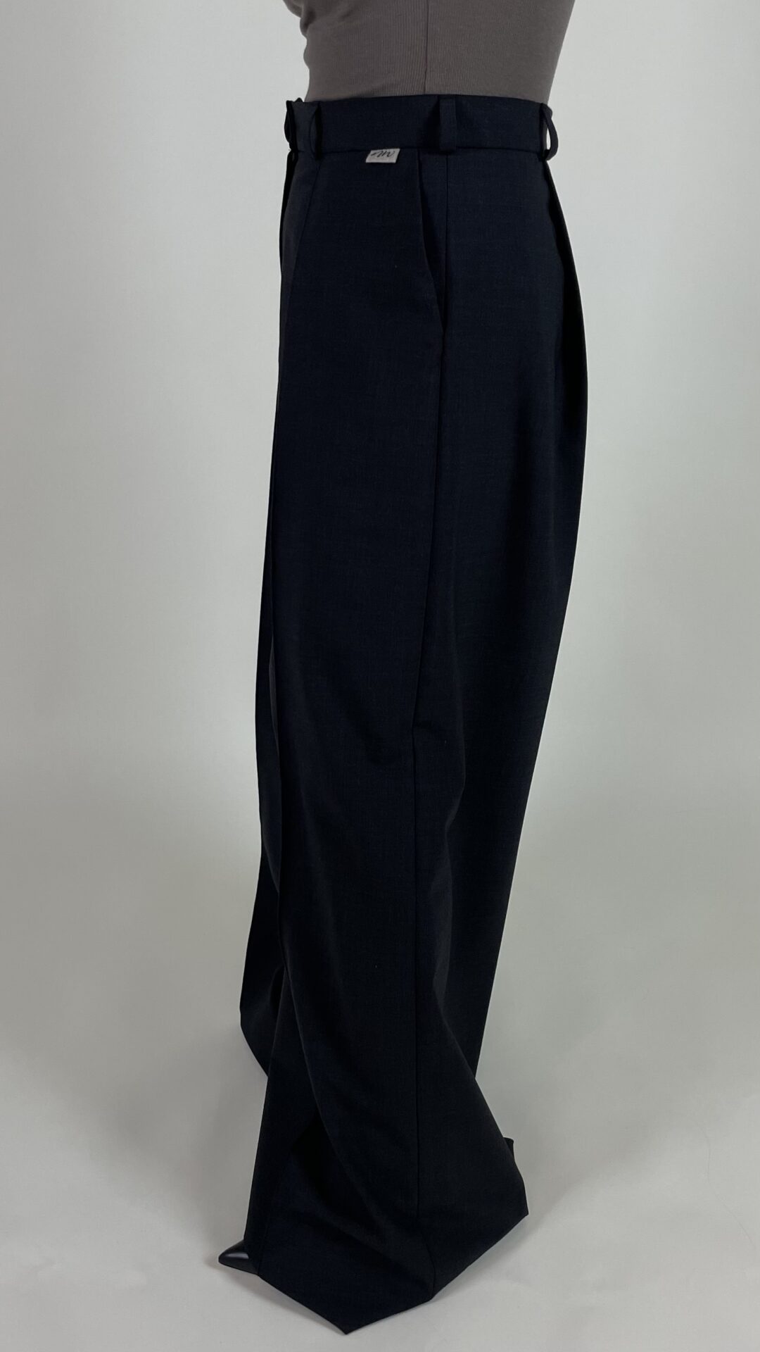 Graphite Wool Palazzo trousers