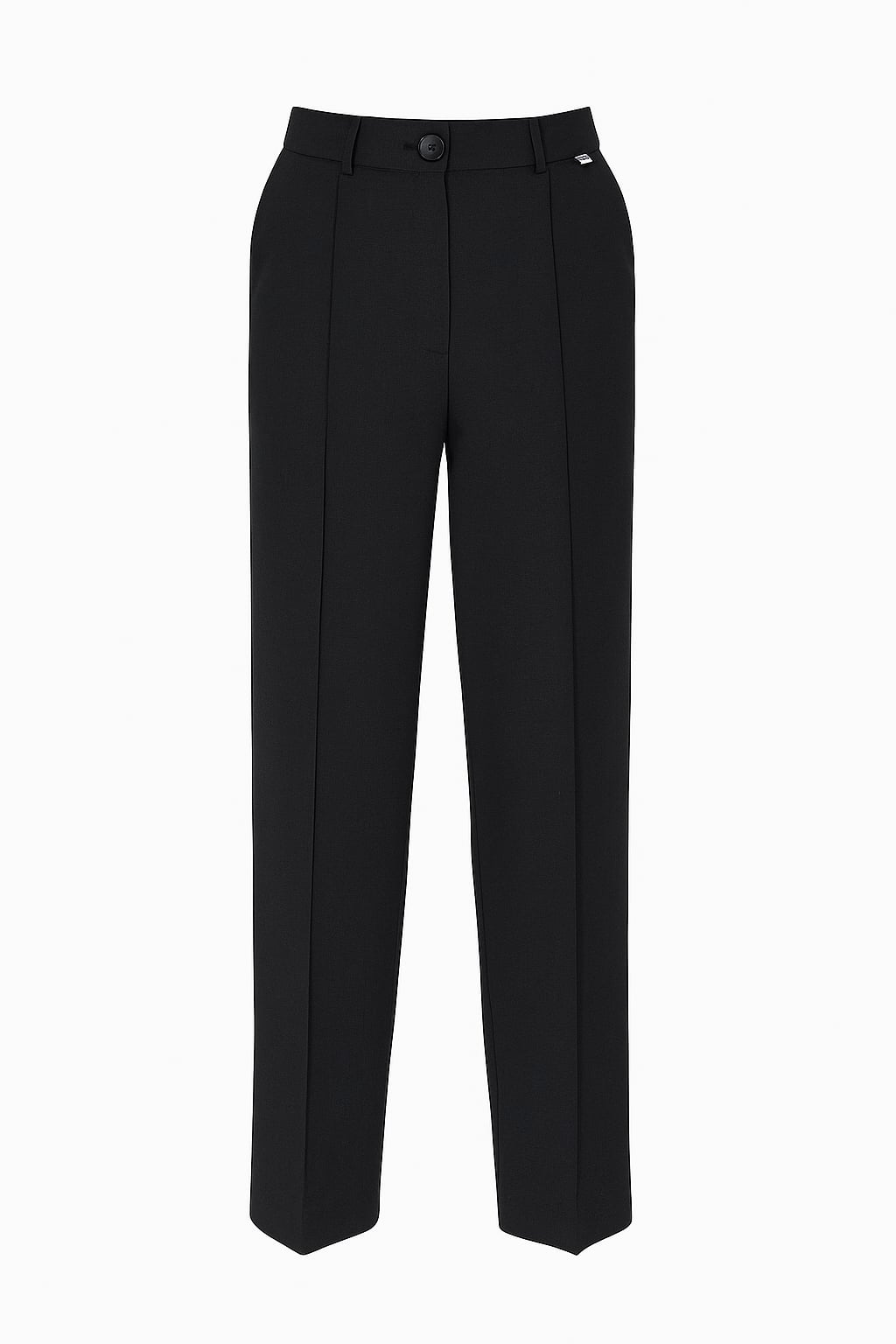 Black wool trousers