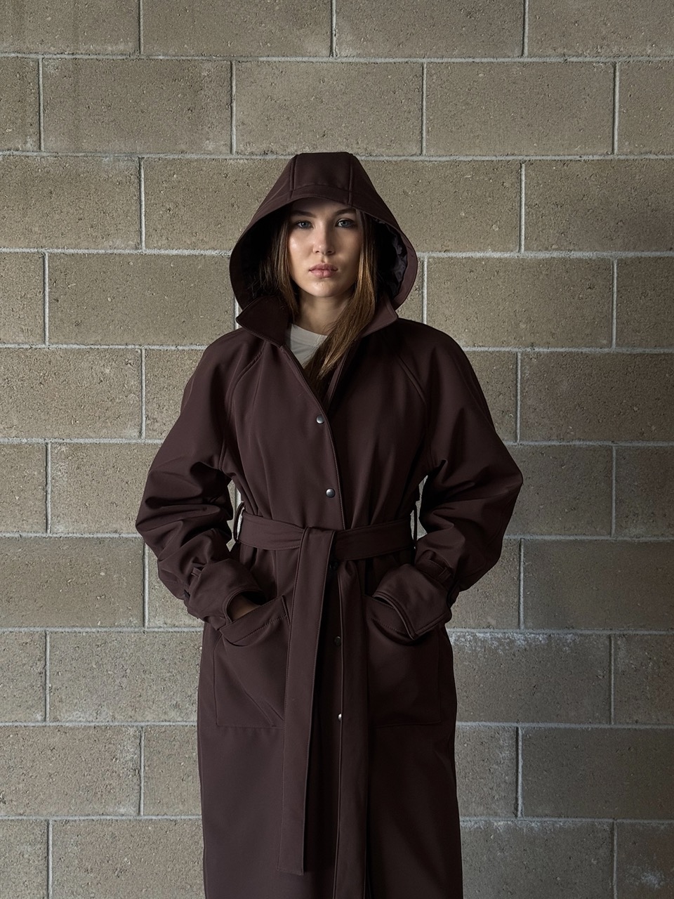 Brown Softshell Trench Coat