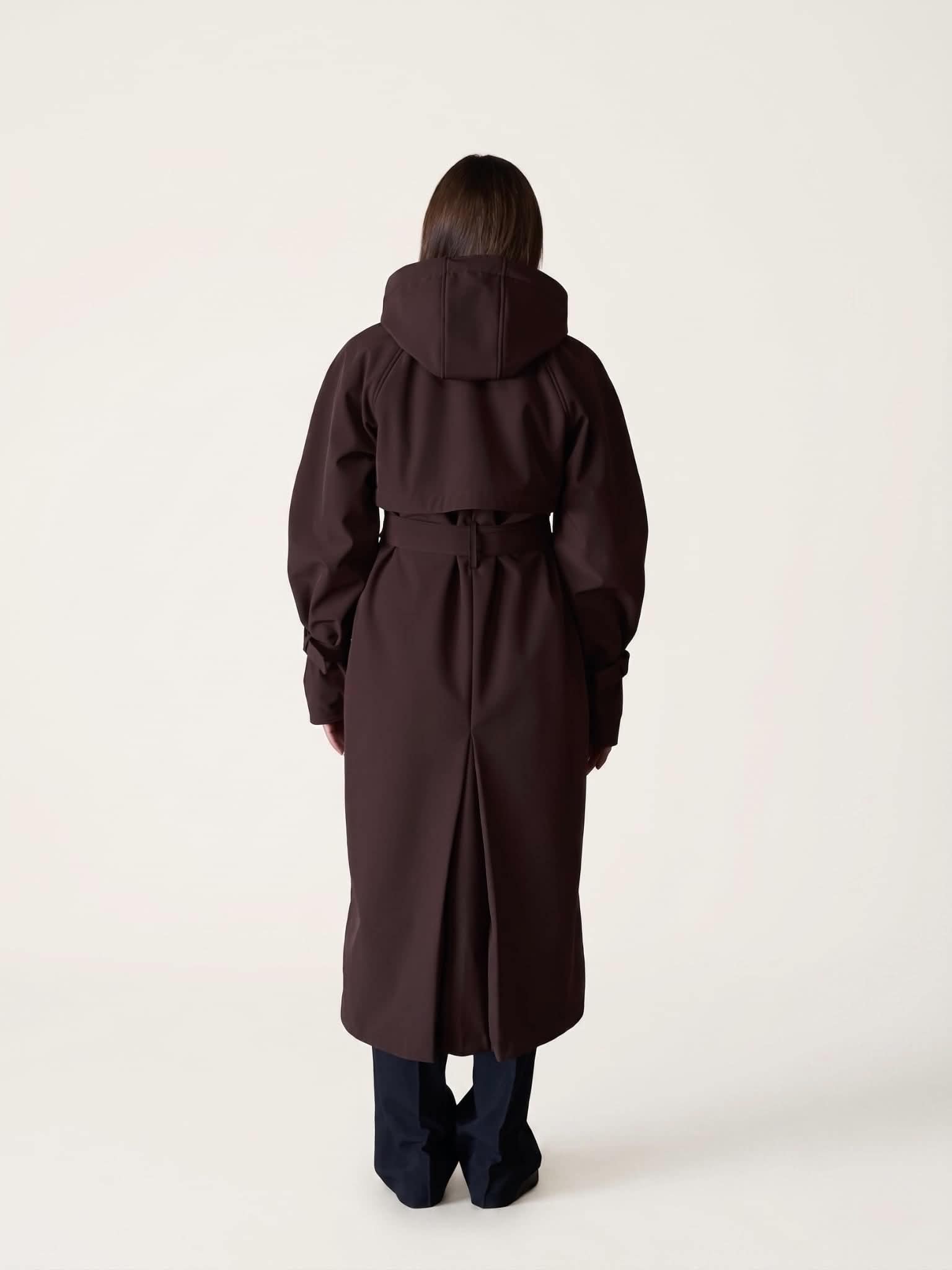 Brown Softshell Trench Coat