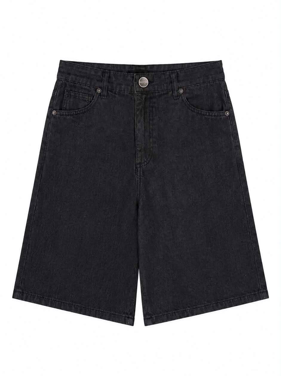 The Black Denim Shorts